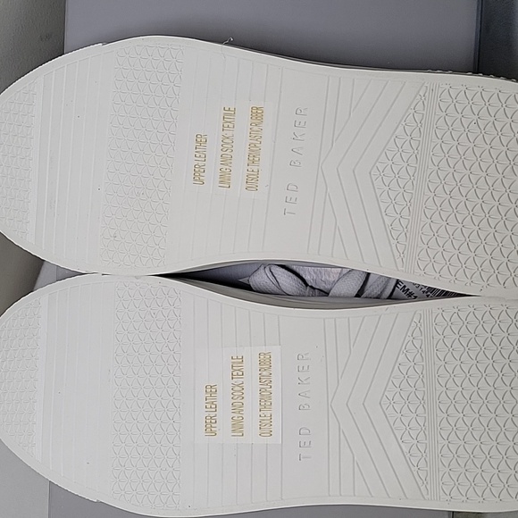 Ted Baker Leather Sneakers White/Brown Men's 9.5 NWT - Picture 8 of 10